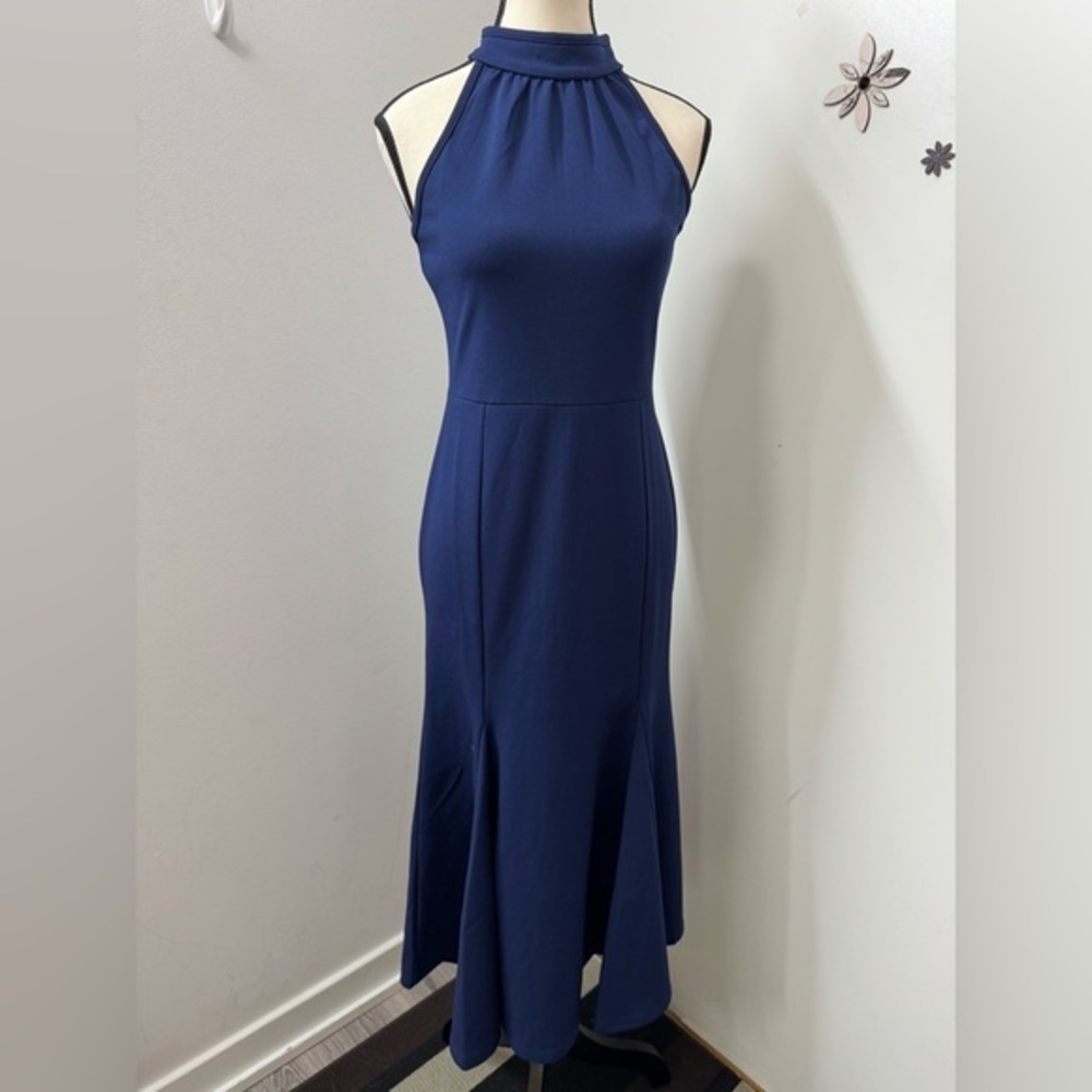 WOOSEA Women's Maxi Dress Beach Halter Neck Long Spring Wedding Guest Party S